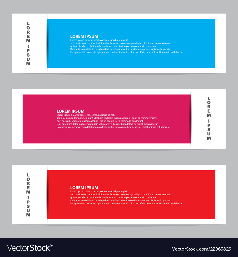 Modern horizontal banners set Royalty Free Vector Image