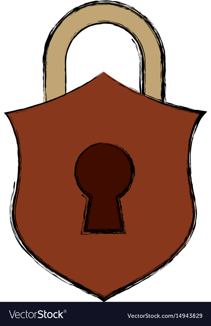 Padlock security symbol