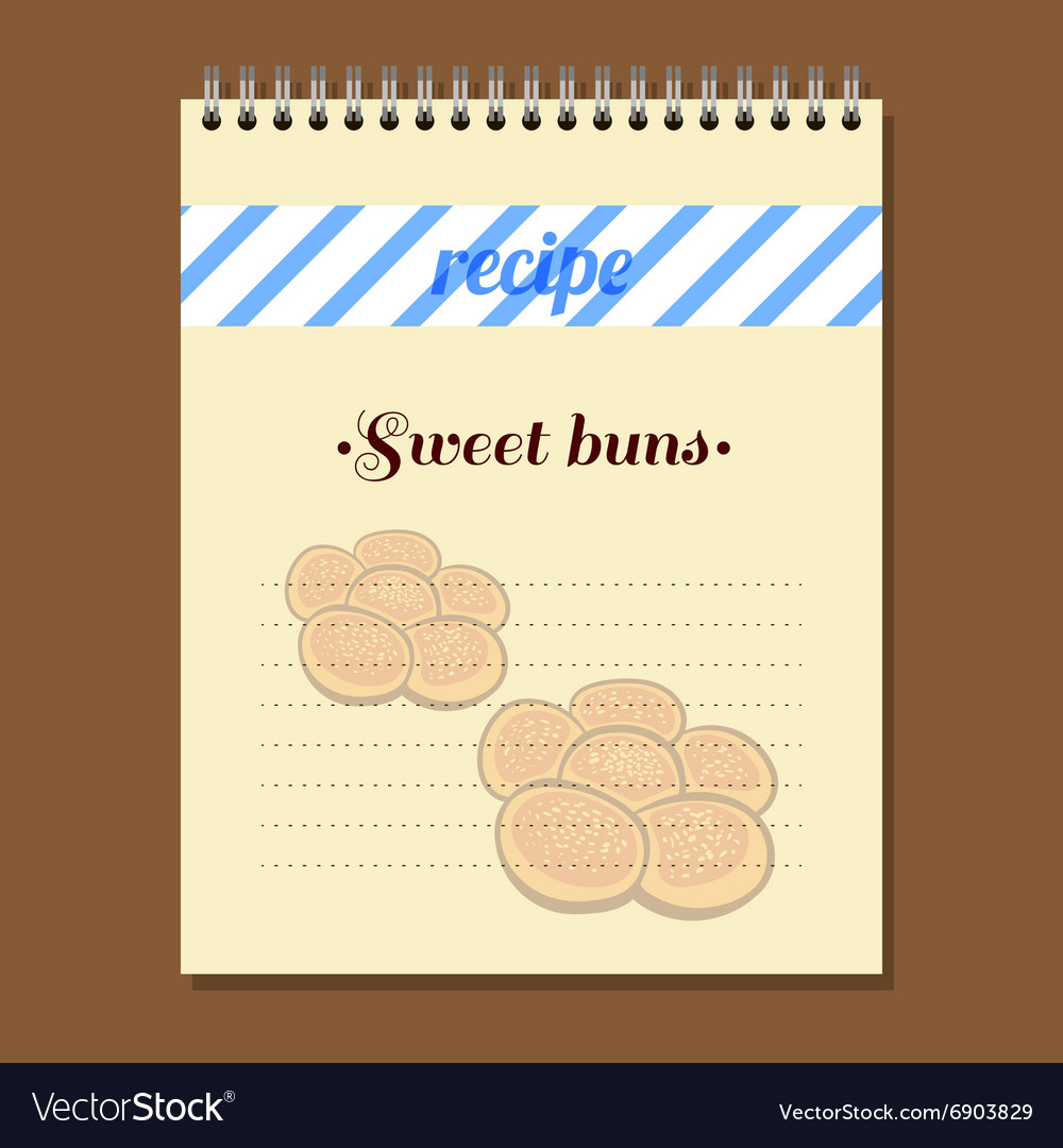 Recipe book sweet buns