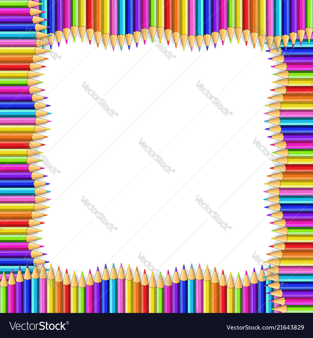 Square wavy border made of multicolored Royalty Free Vector