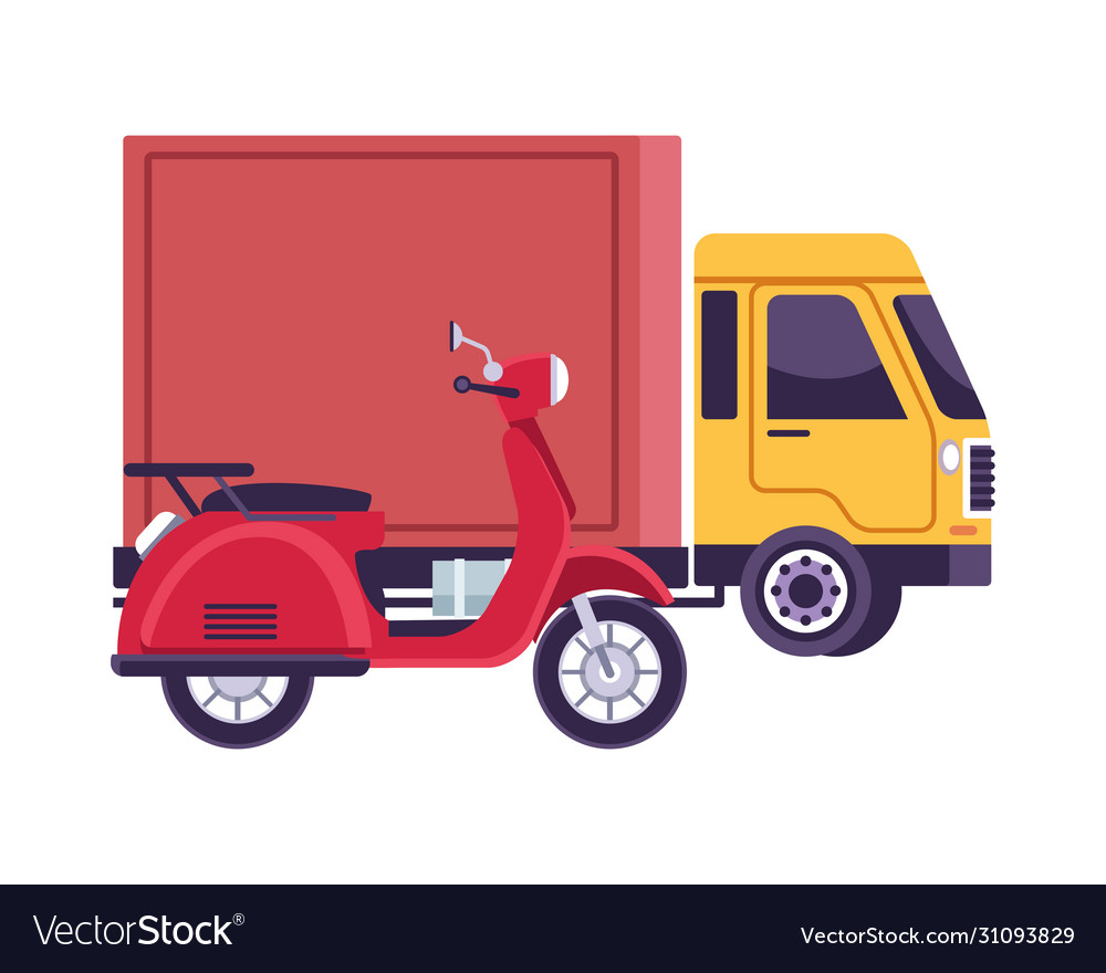 Truck and motorcycle delivery service