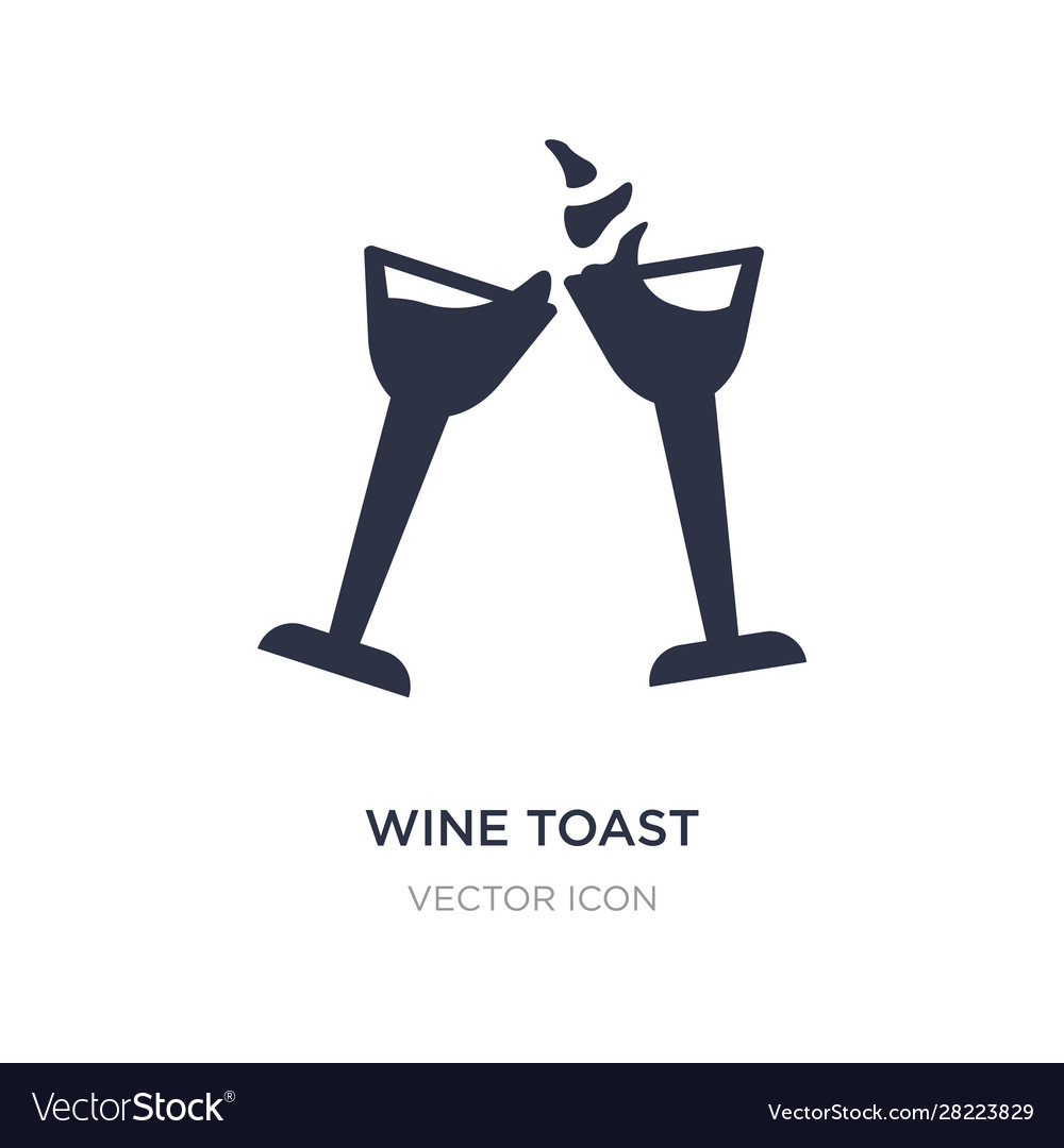 Wine toast icon on white background simple