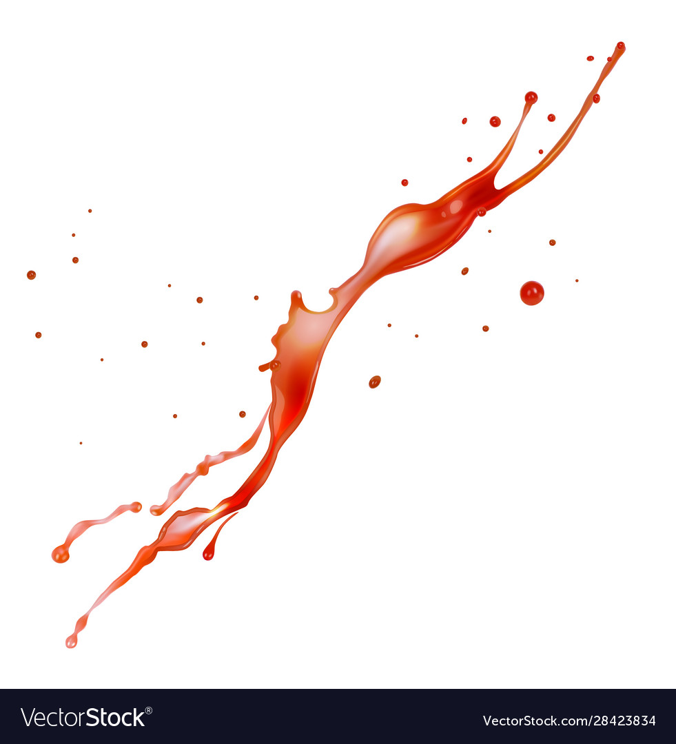 A splash red drink realistic Royalty Free Vector Image