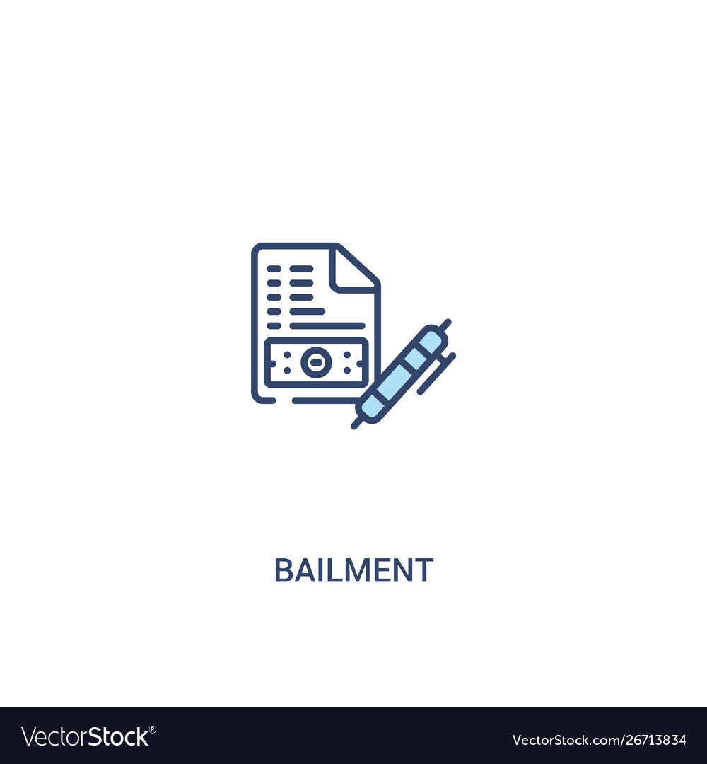 Bailment concept 2 colored icon simple line