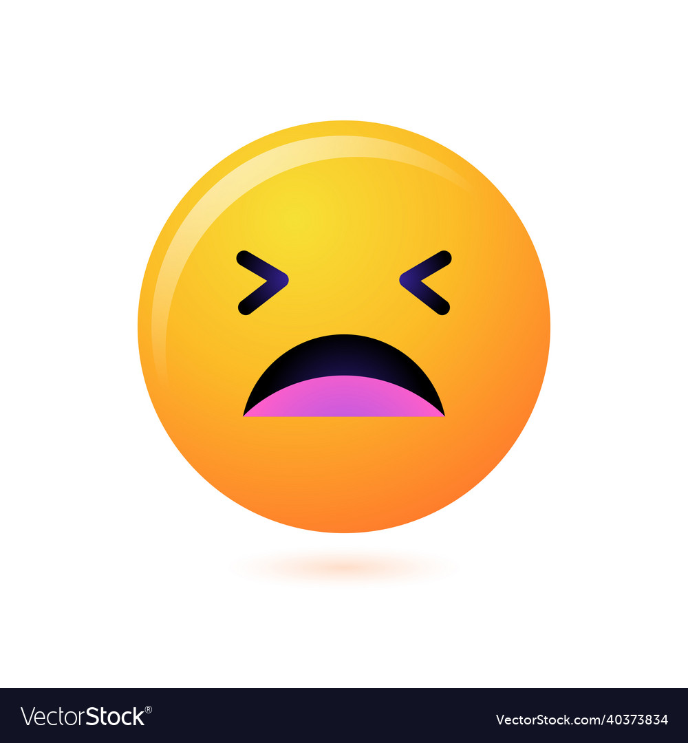 Emoji face and emoticon smile Royalty Free Vector Image