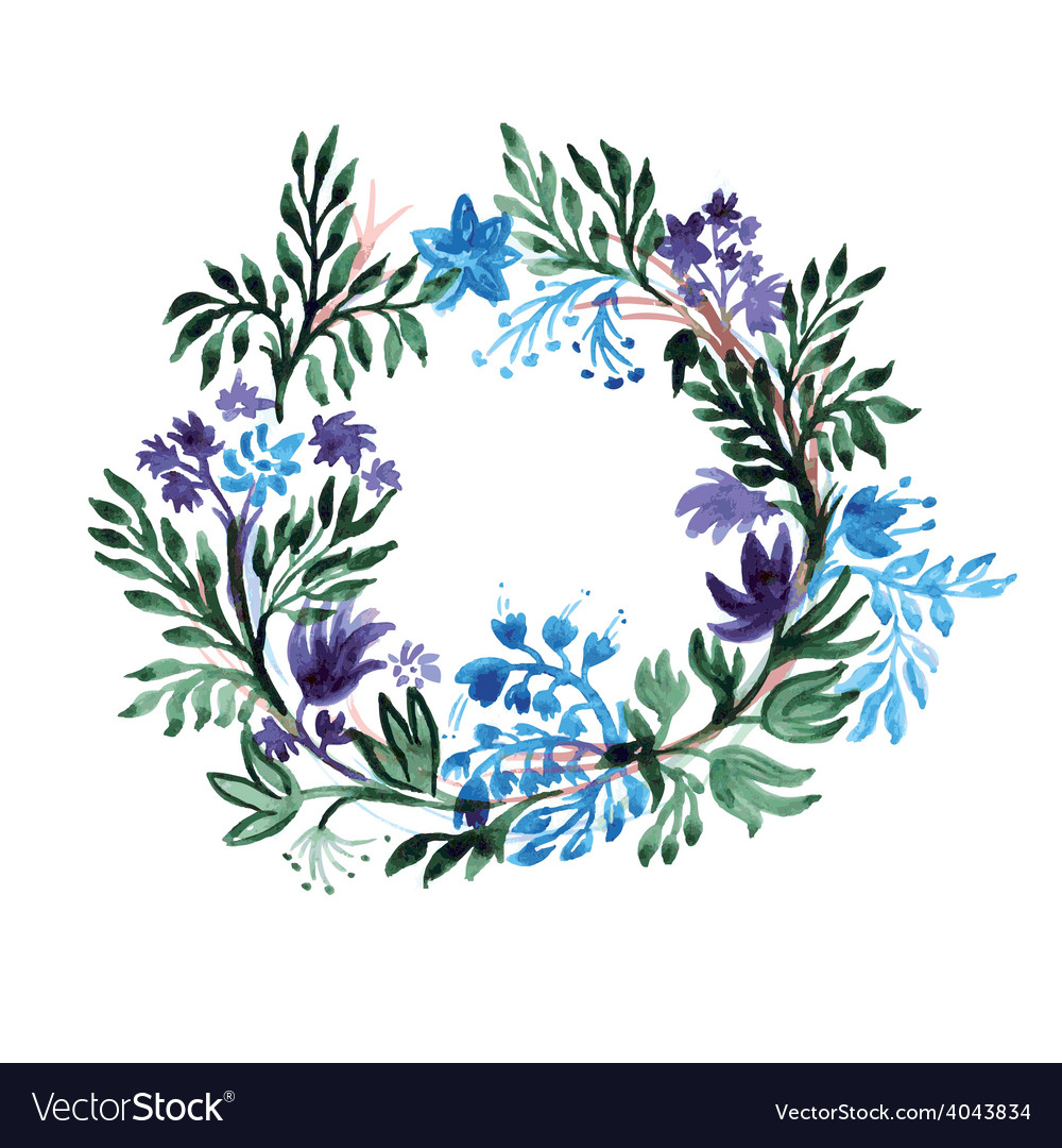 Floral wreath Royalty Free Vector Image - VectorStock