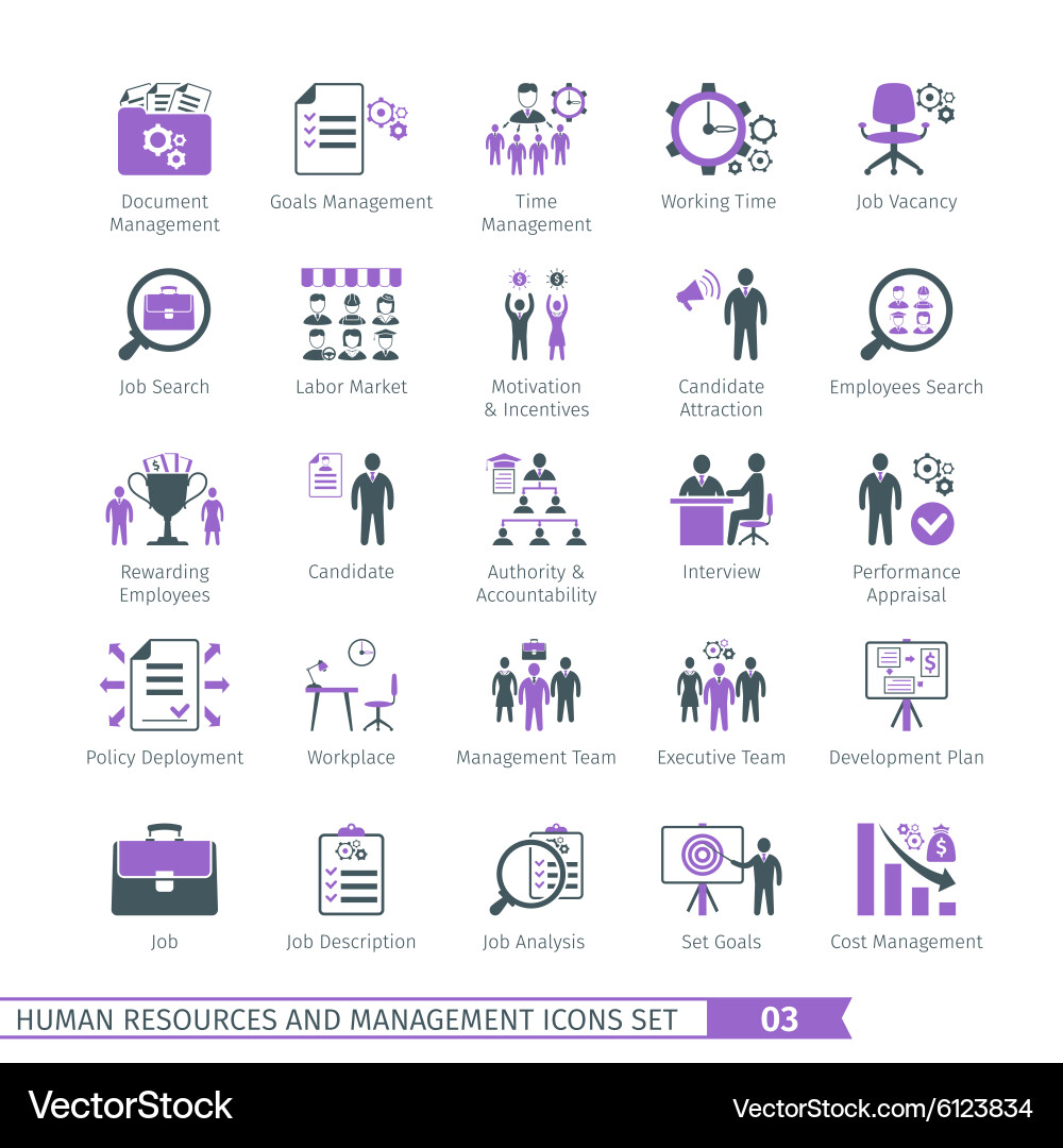 Human resources set 03 Royalty Free Vector Image