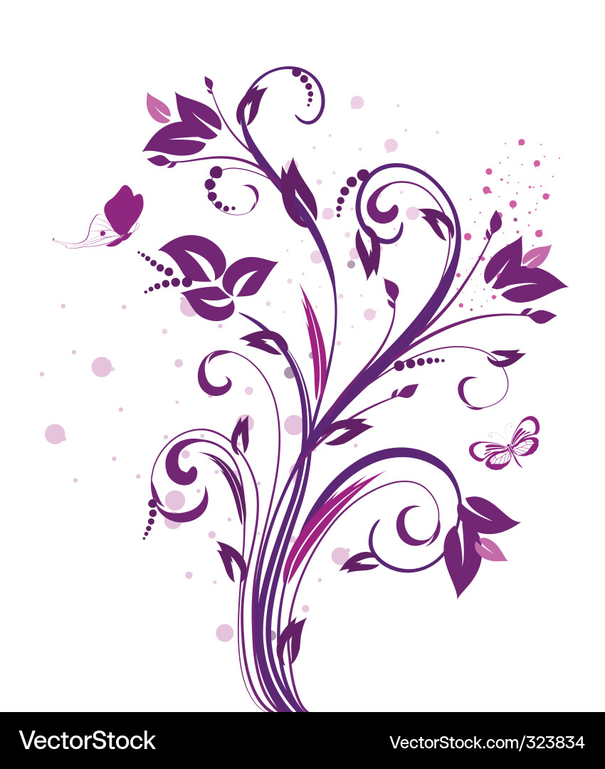 Plum Flutter Pattern Pattern plum Royalty Free Vector Image - VectorStock
