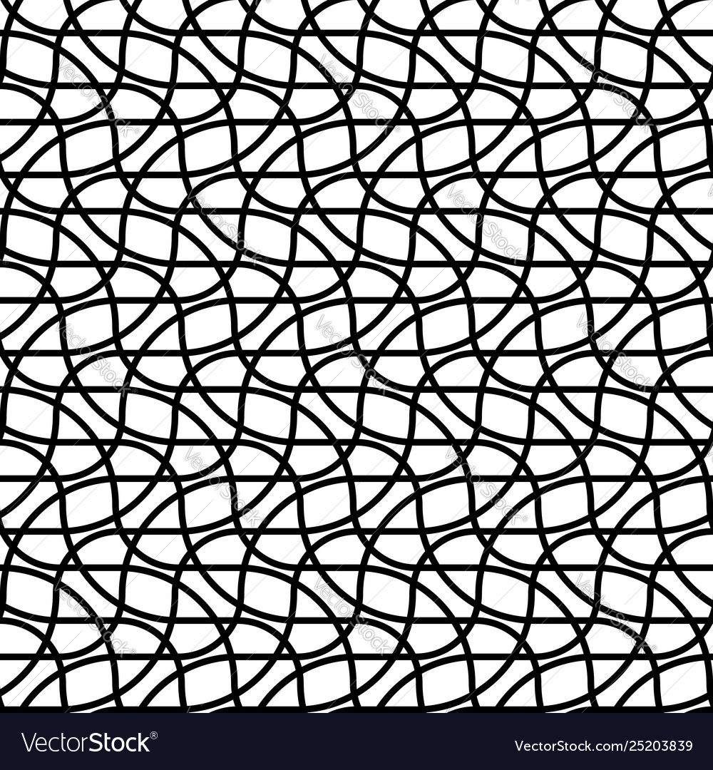 Design seamless monochrome interlaced pattern