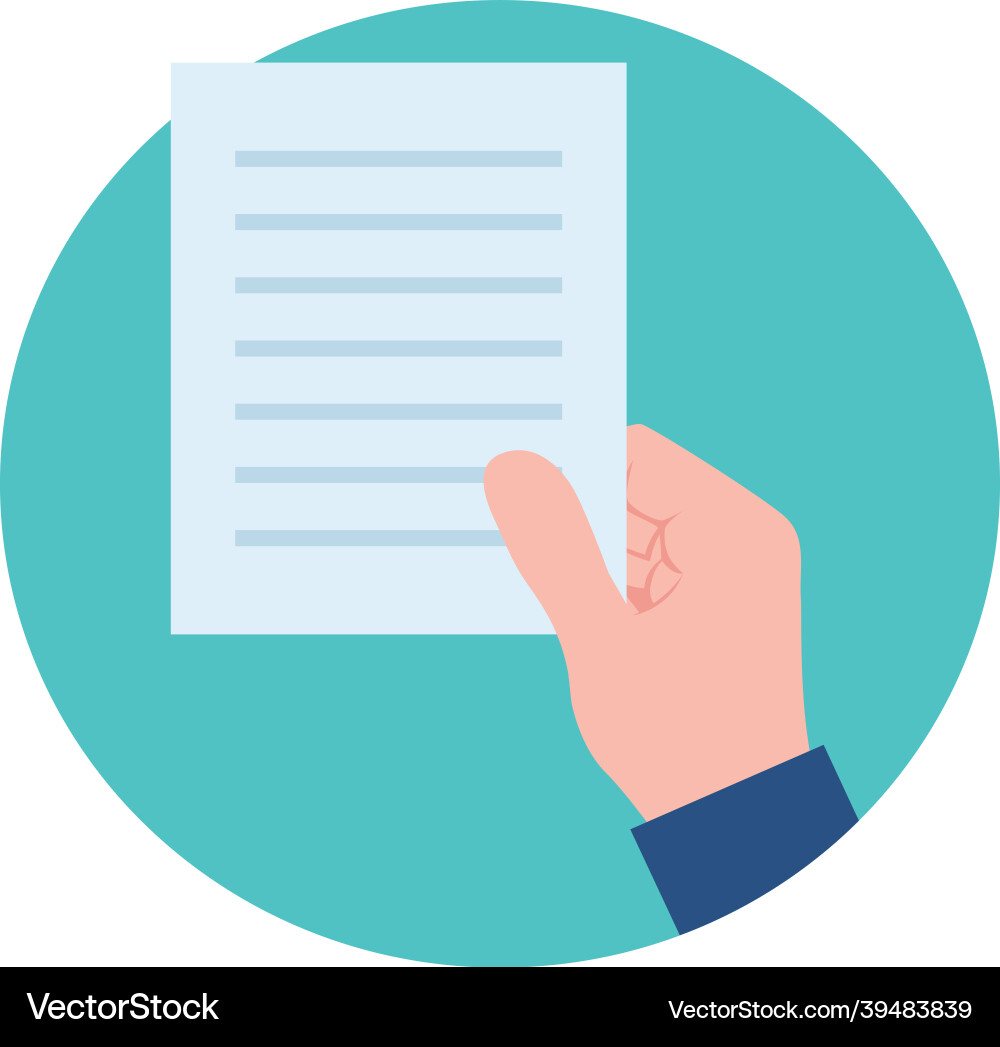 Handheld note Royalty Free Vector Image - VectorStock