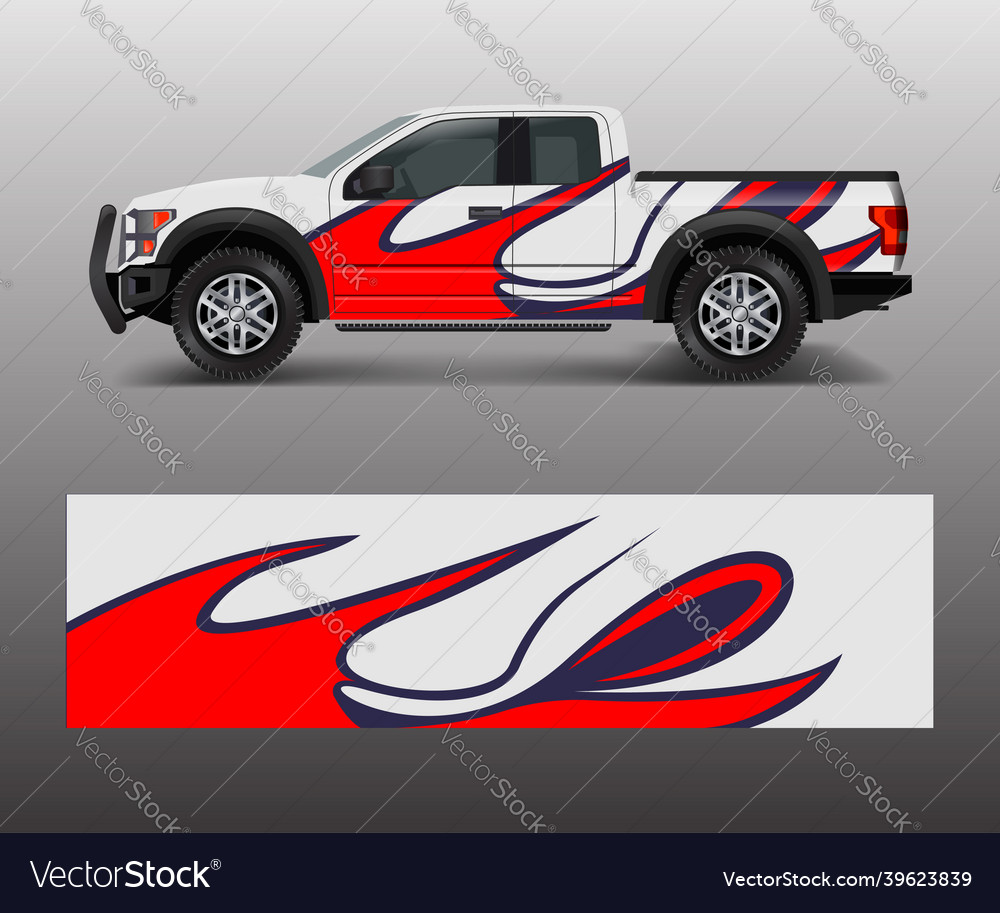 Modern design for truck graphics vinyl wrap Vector Image