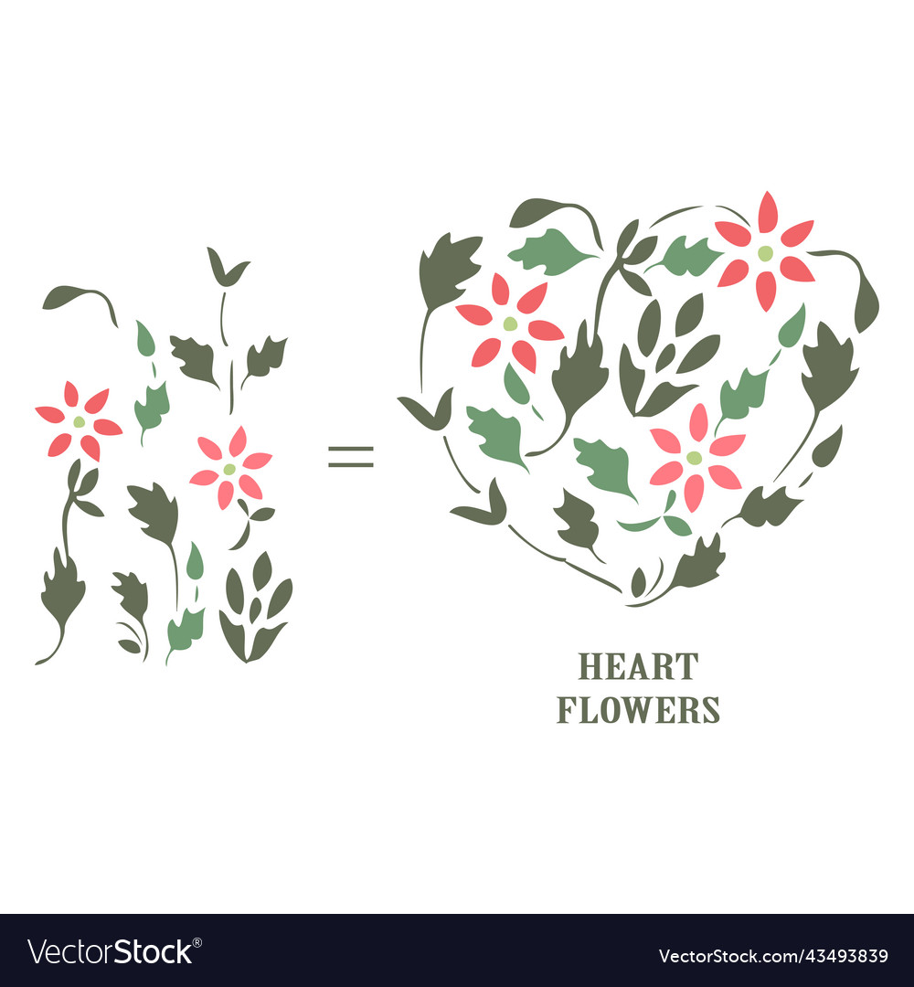 Simple minimalist wedding invitation floral card vector image Simple minimalist wedding invitation floral card