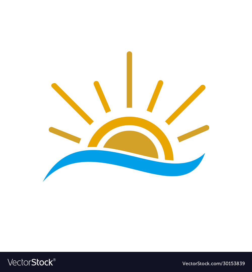 Sun logo icon design template Royalty Free Vector Image