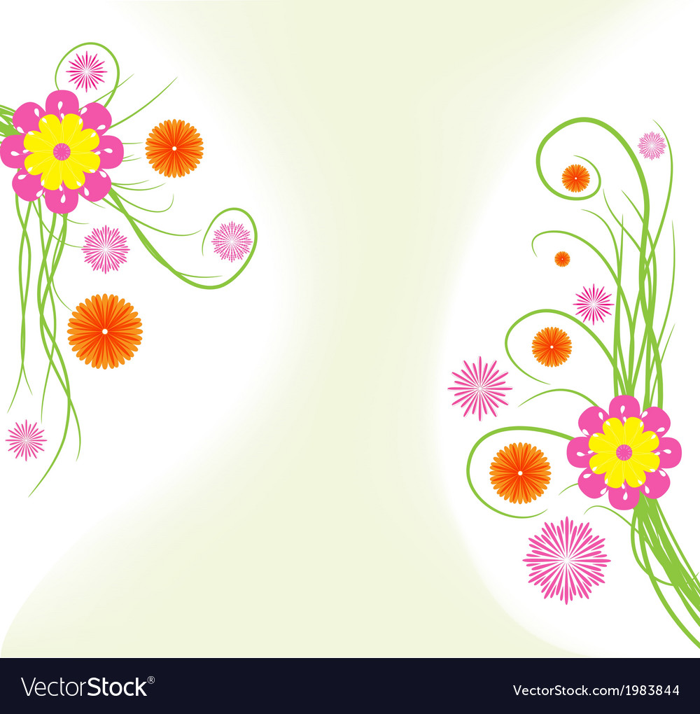 Abstract background with flowers