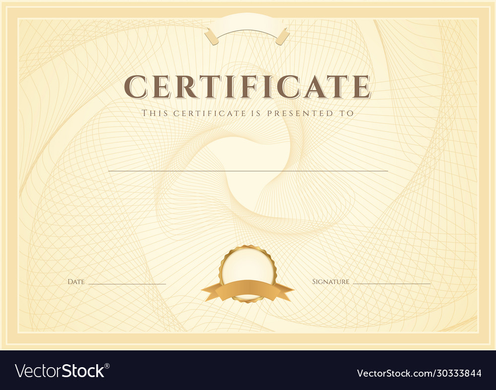 Certificate diploma design template