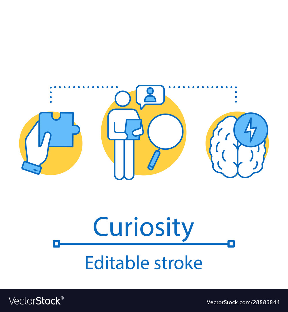 Curiosity concept icon Royalty Free Vector Image