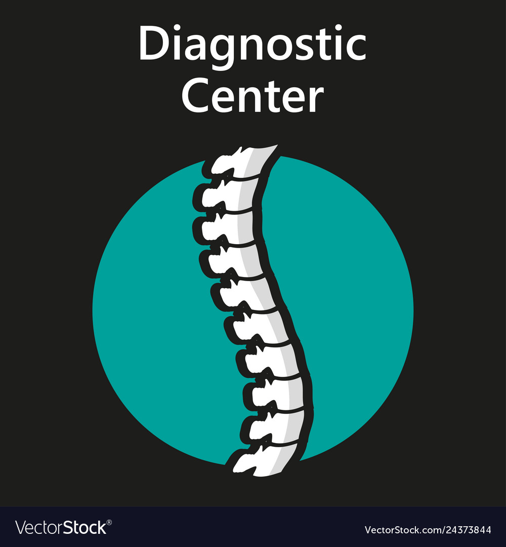 Diagnostic center logo on a black background