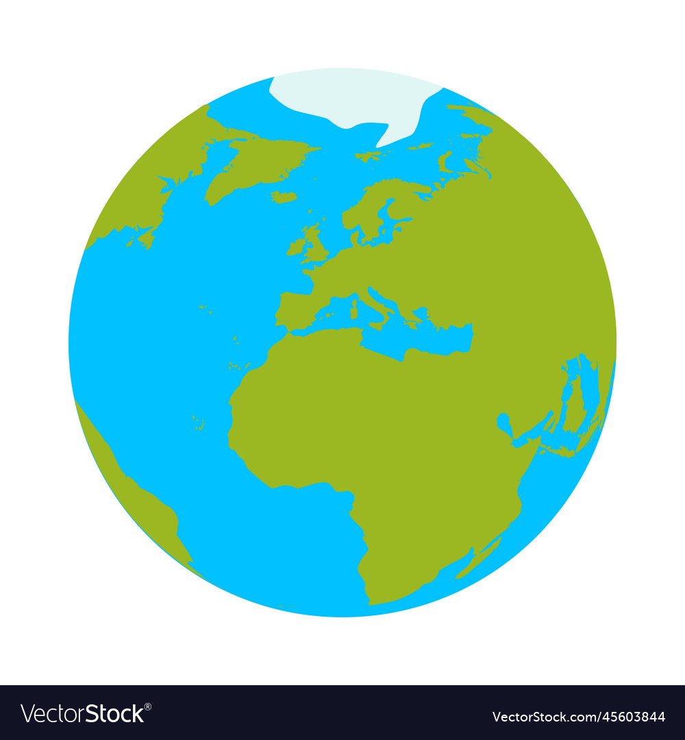 Isometric earth icon Royalty Free Vector Image