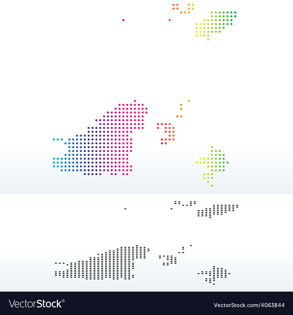 Map of guernsey with dot pattern Royalty Free Vector Image