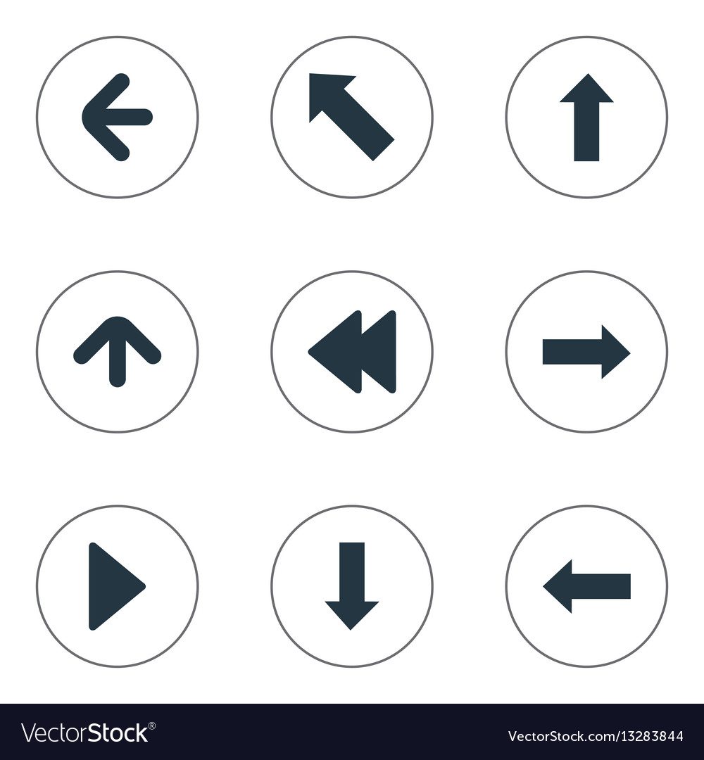 Set of 9 simple cursor icons can be found