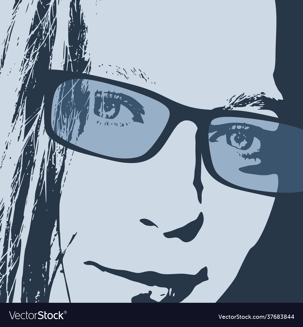 Silhouette a female head beauty and fashion vector image