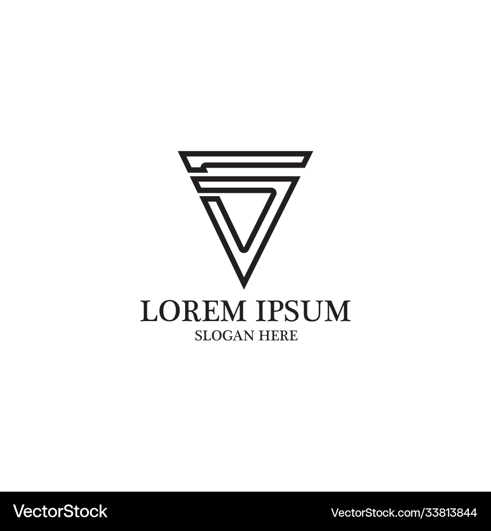 V logo template Royalty Free Vector Image - VectorStock