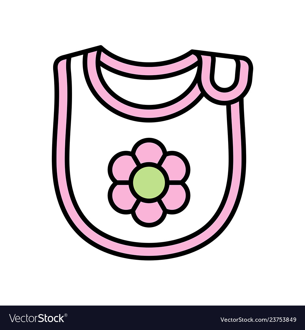 Baby Bib Vector Icon 24017000 Vector Art at Vecteezy