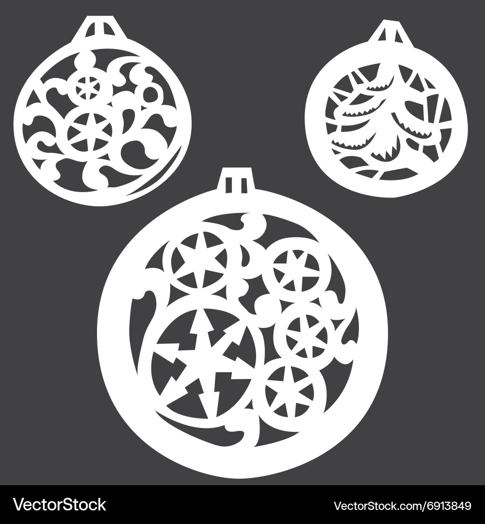 Christmas tree balls Royalty Free Vector Image