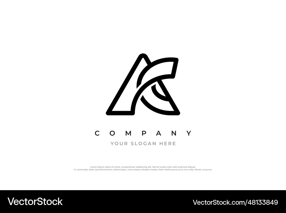 Initial letter ac logo design Royalty Free Vector Image