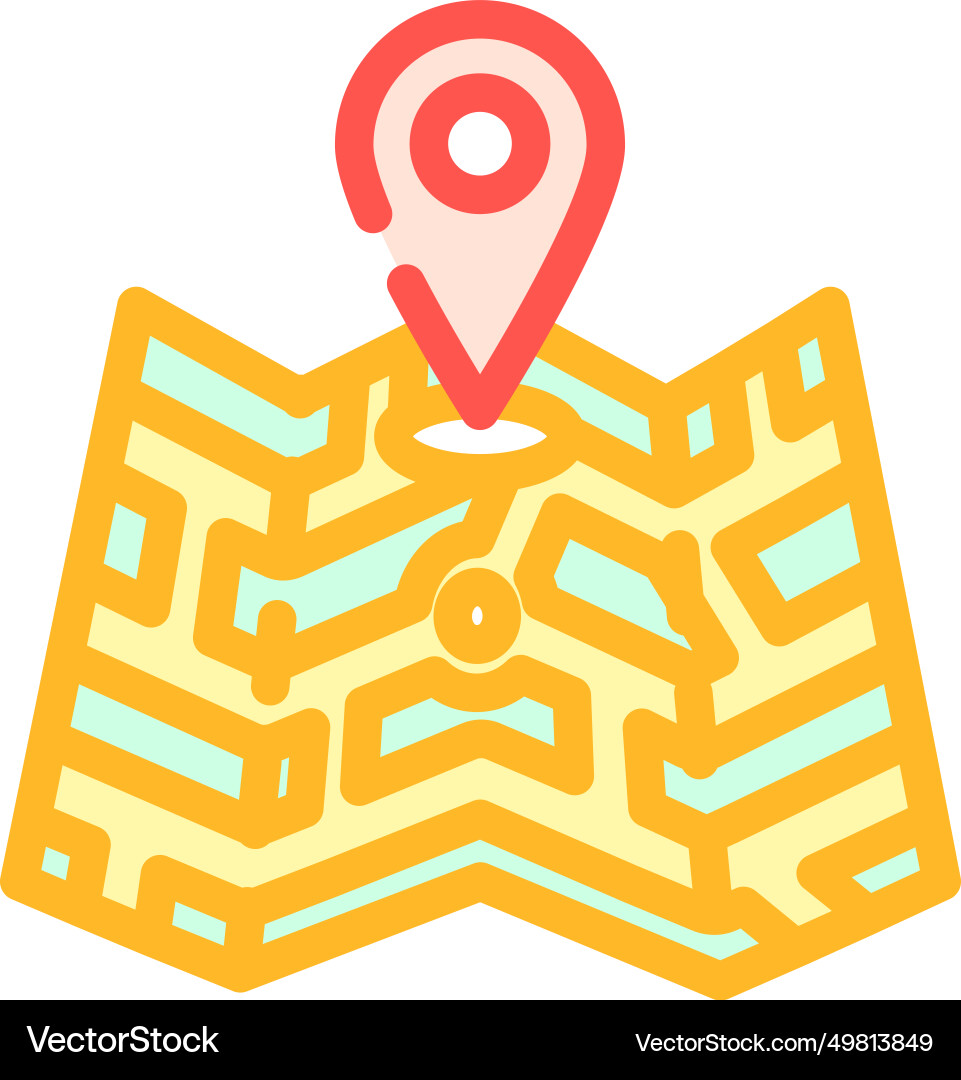 Map pointer gps color icon Royalty Free Vector Image