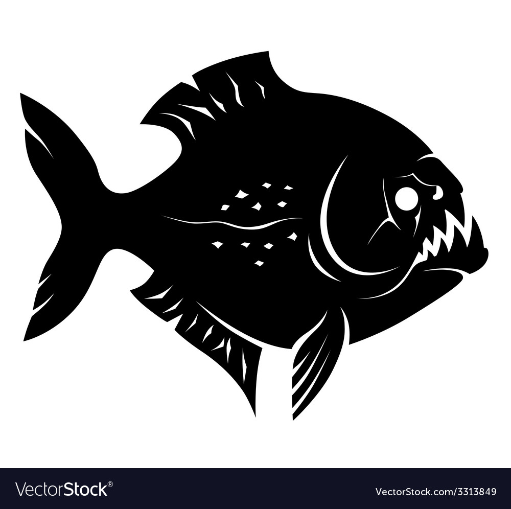 Piranha sign Royalty Free Vector Image - VectorStock