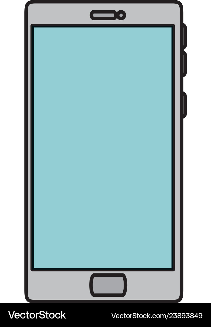 Smartphone device isolated icon Royalty Free Vector Image