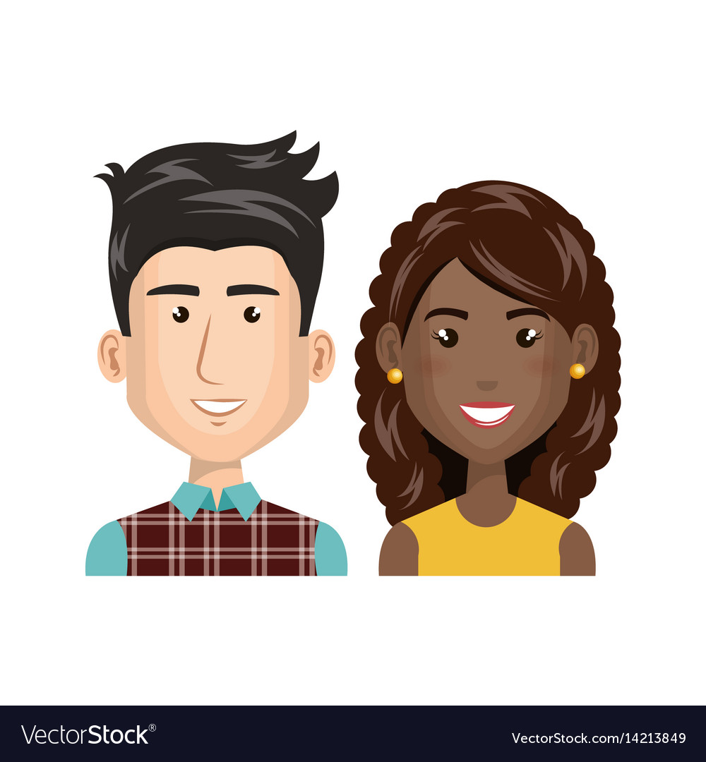 Young people style characters Royalty Free Vector Image