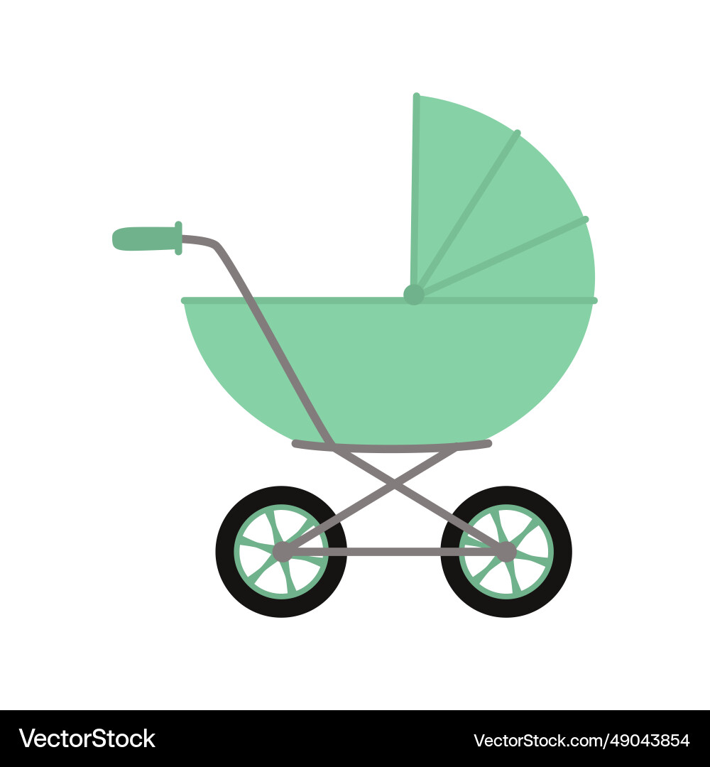 Baby carriage baby pram stroller Royalty Free Vector Image