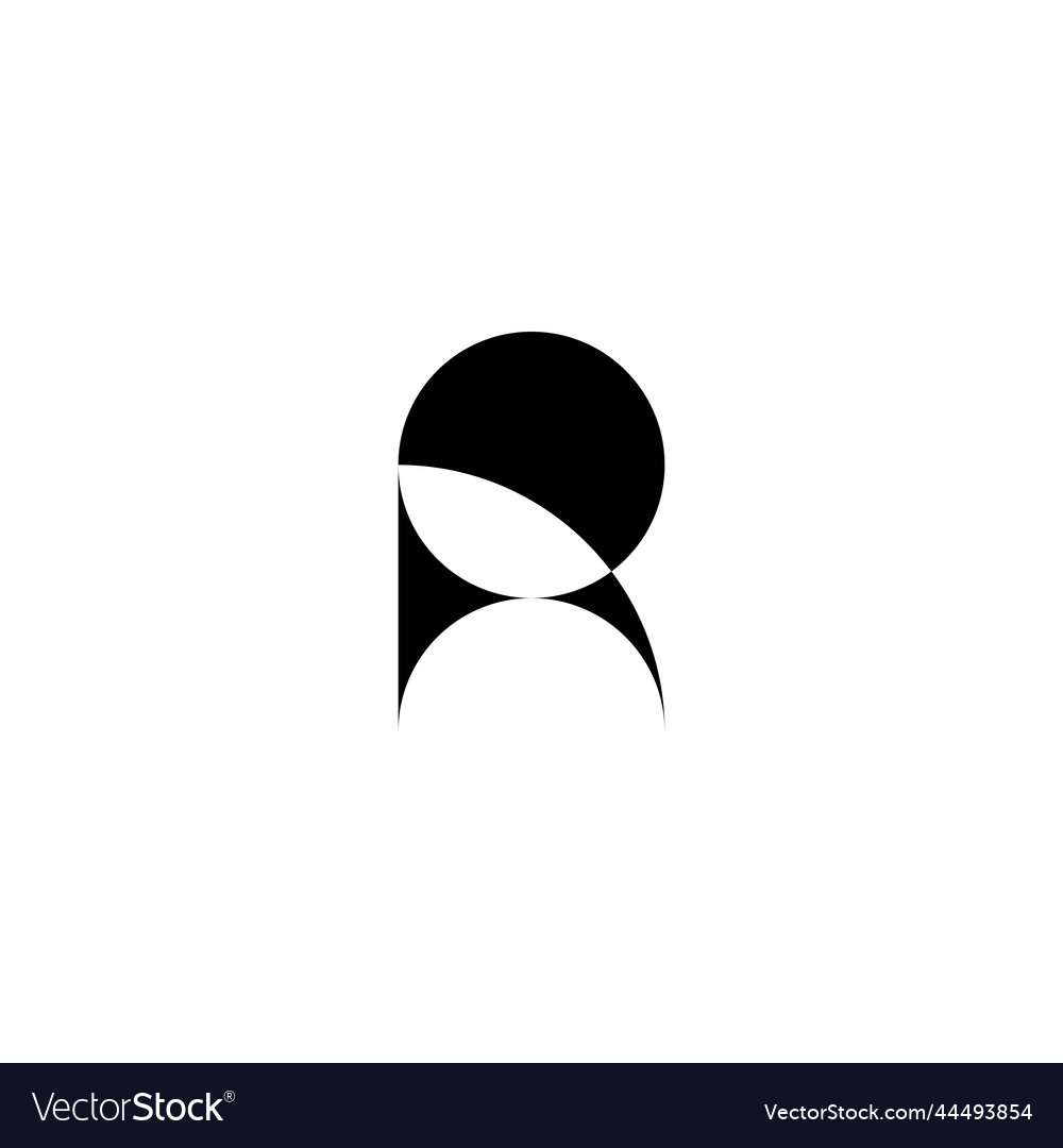 Black letter r logo icon Royalty Free Vector Image