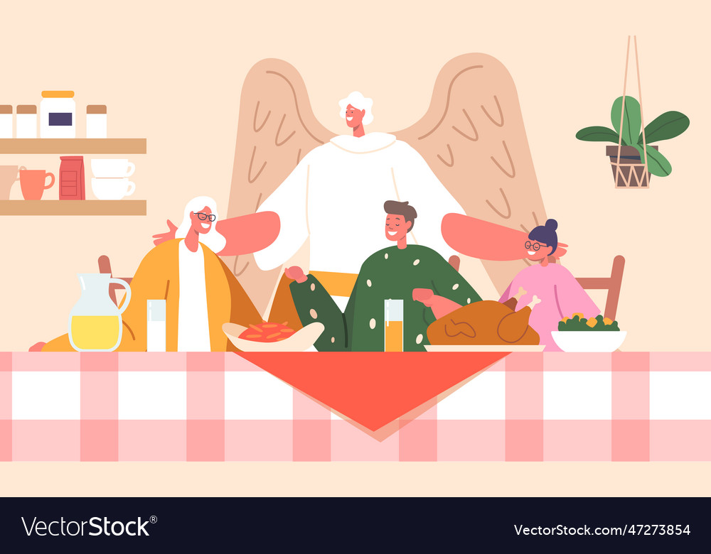 Grandmother little boy and girl family characters Vector Image