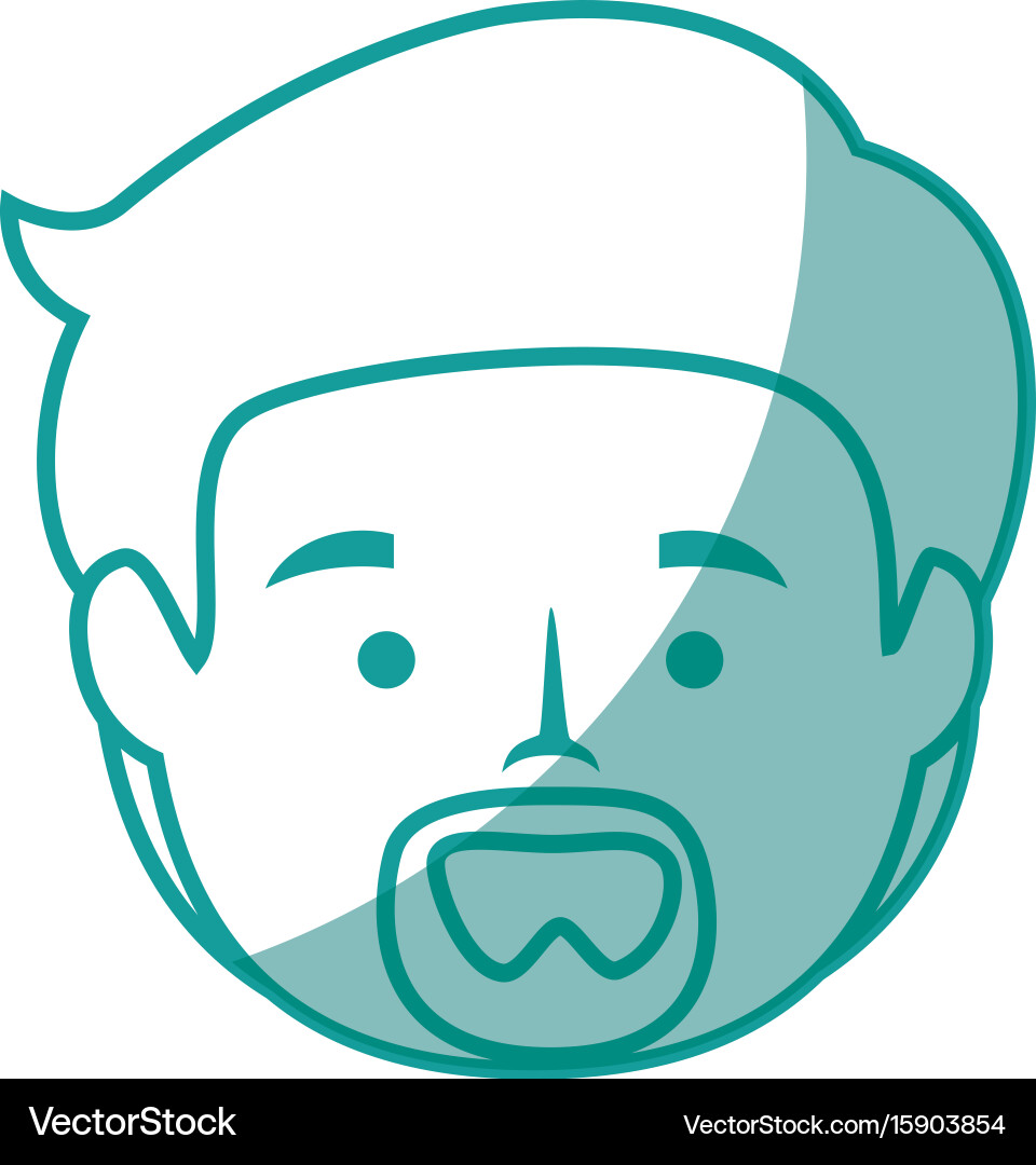 Isolated cute man face Royalty Free Vector Image