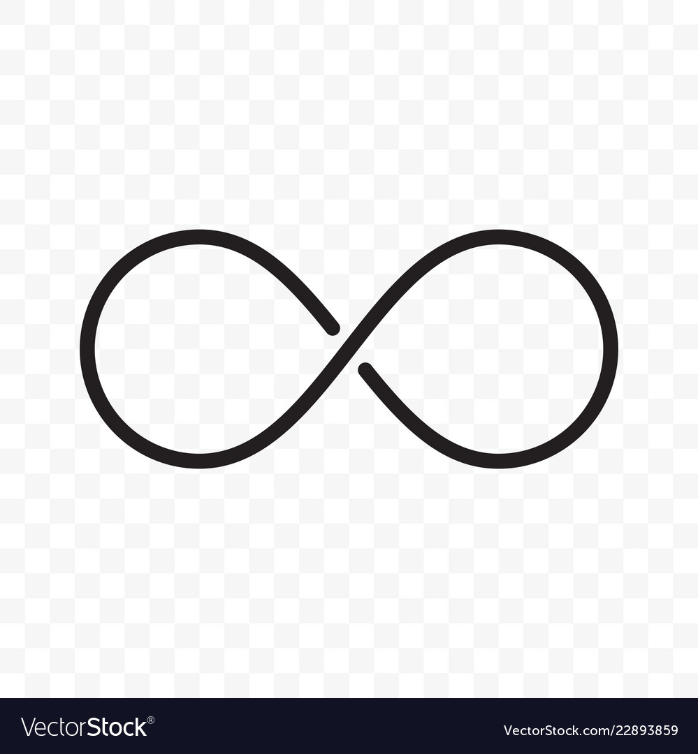 Infinity or infinite loop line icon Royalty Free Vector