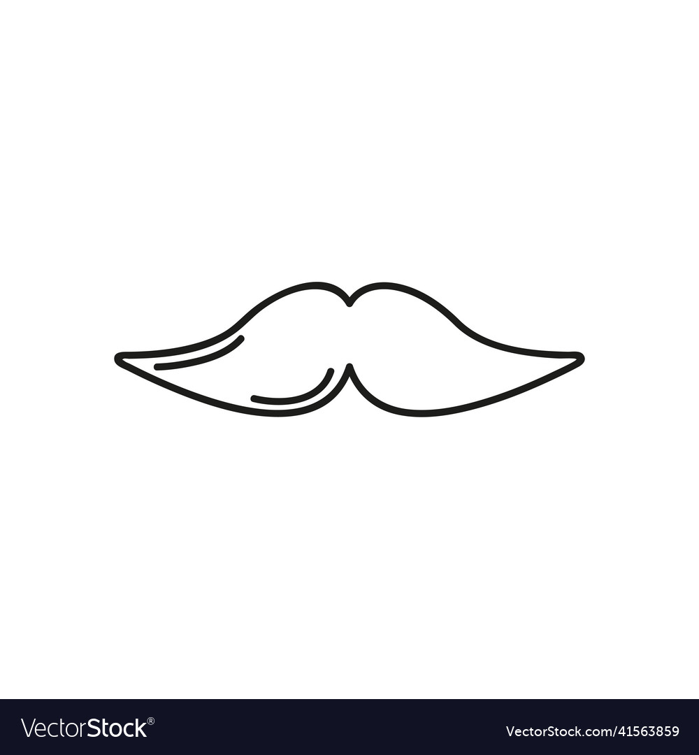 Moustache line icon outline sign linear style