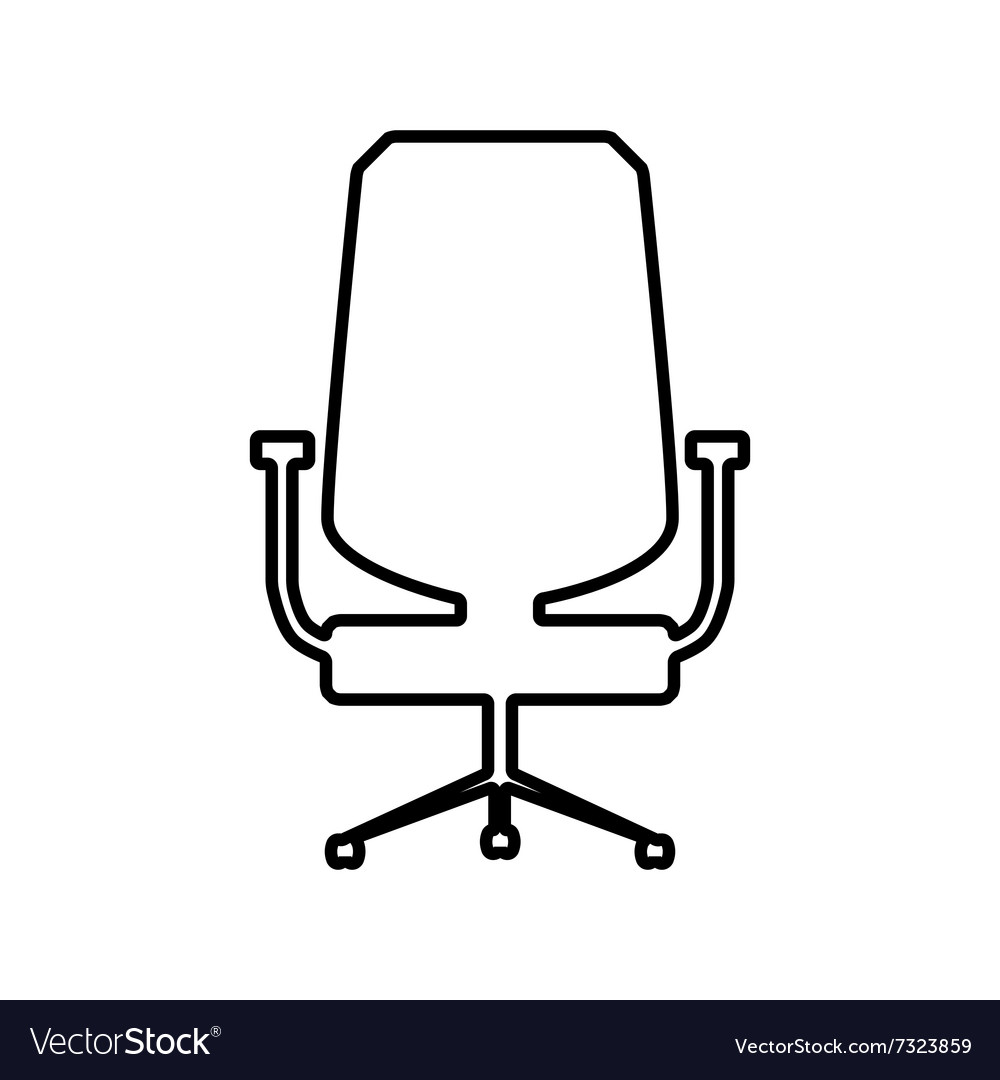 Office chair line icon Royalty Free Vector Image