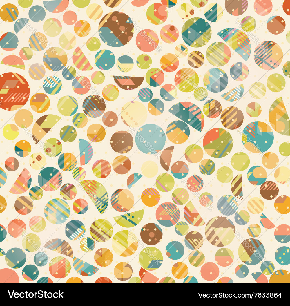 Abstract retro geometric circles pattern Vector Image