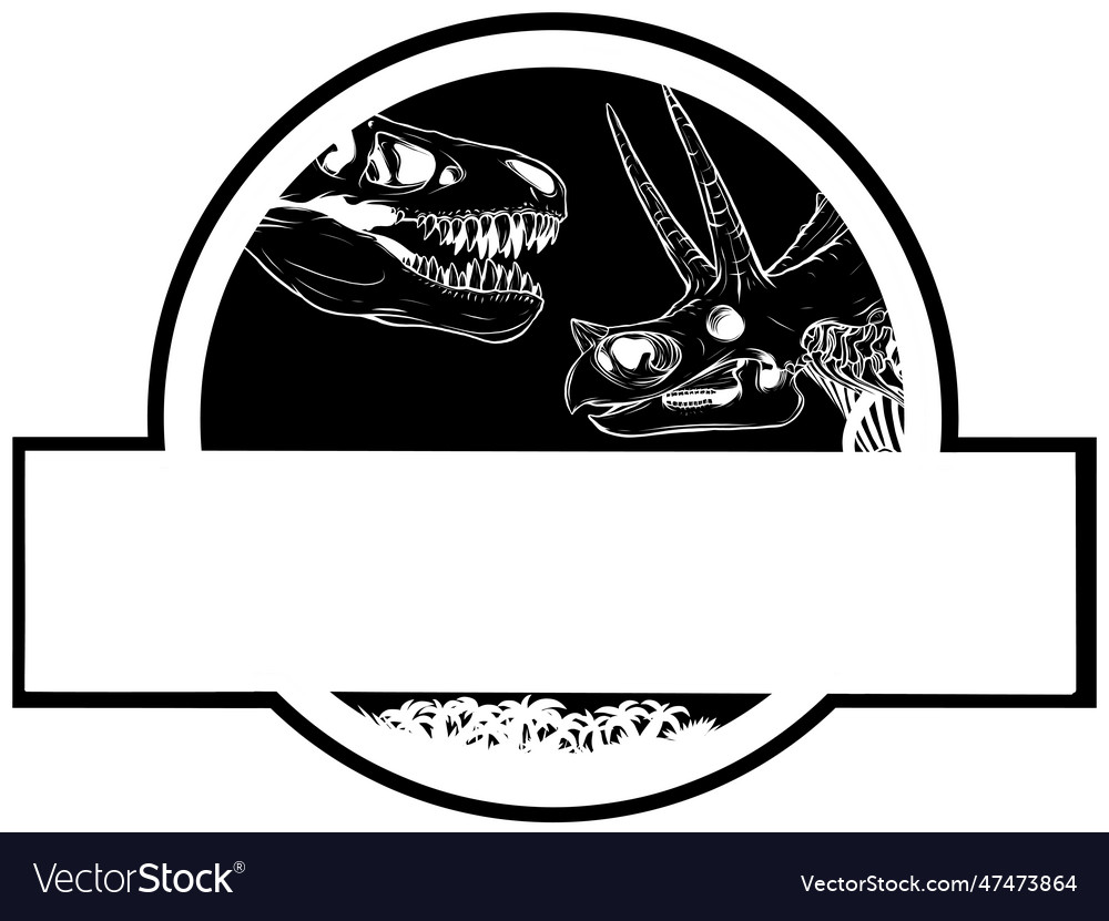 Jurassic Park Logo Vector Black White