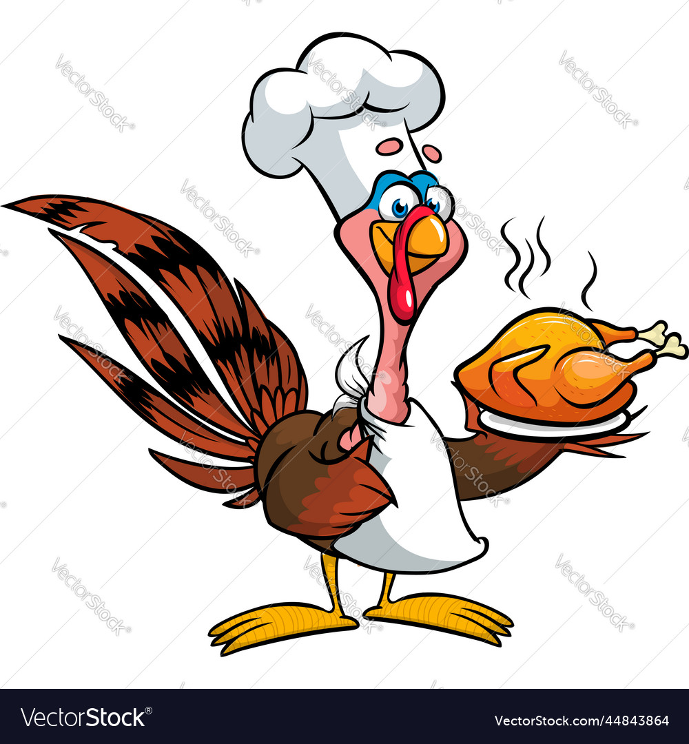 Cartoon happy cute thanksgiving turkey bird Vector Image