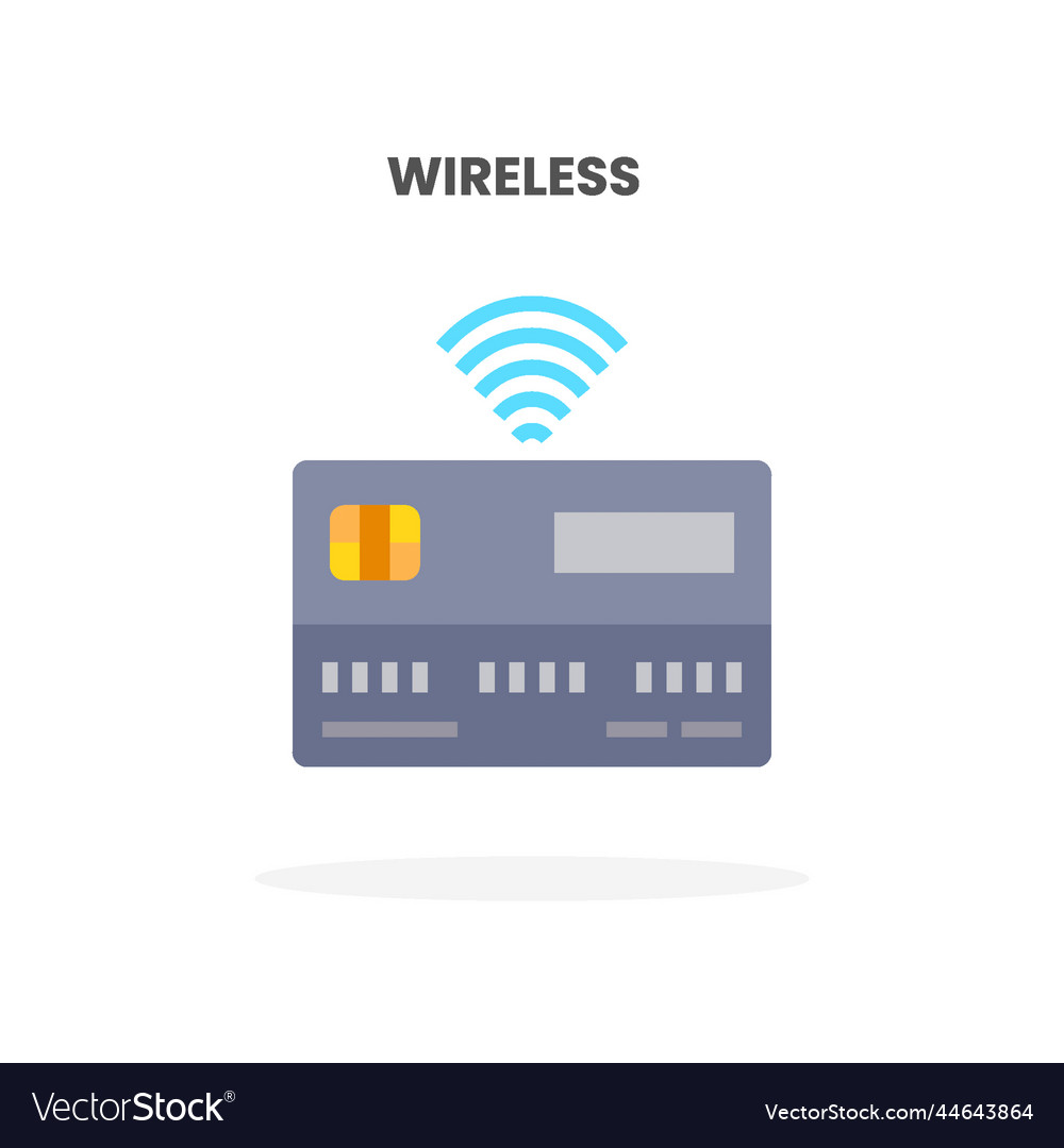 Credit card wireless flat icon