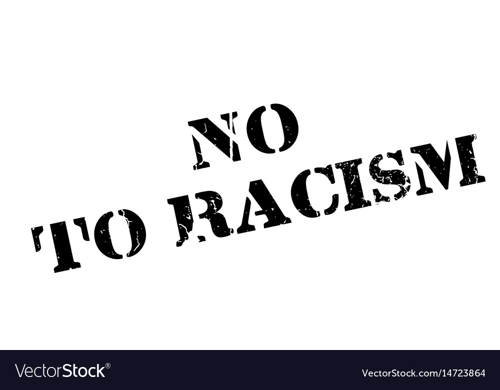 No to racism rubber stamp