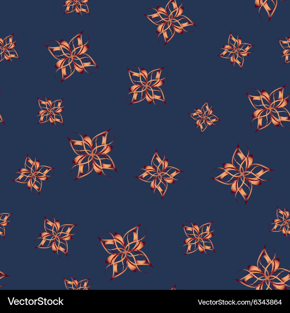 Seamless pattern with abstract flowers Royalty Free Vector