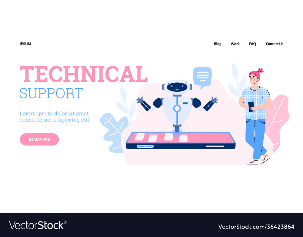 Web page with smart chatbot for technical