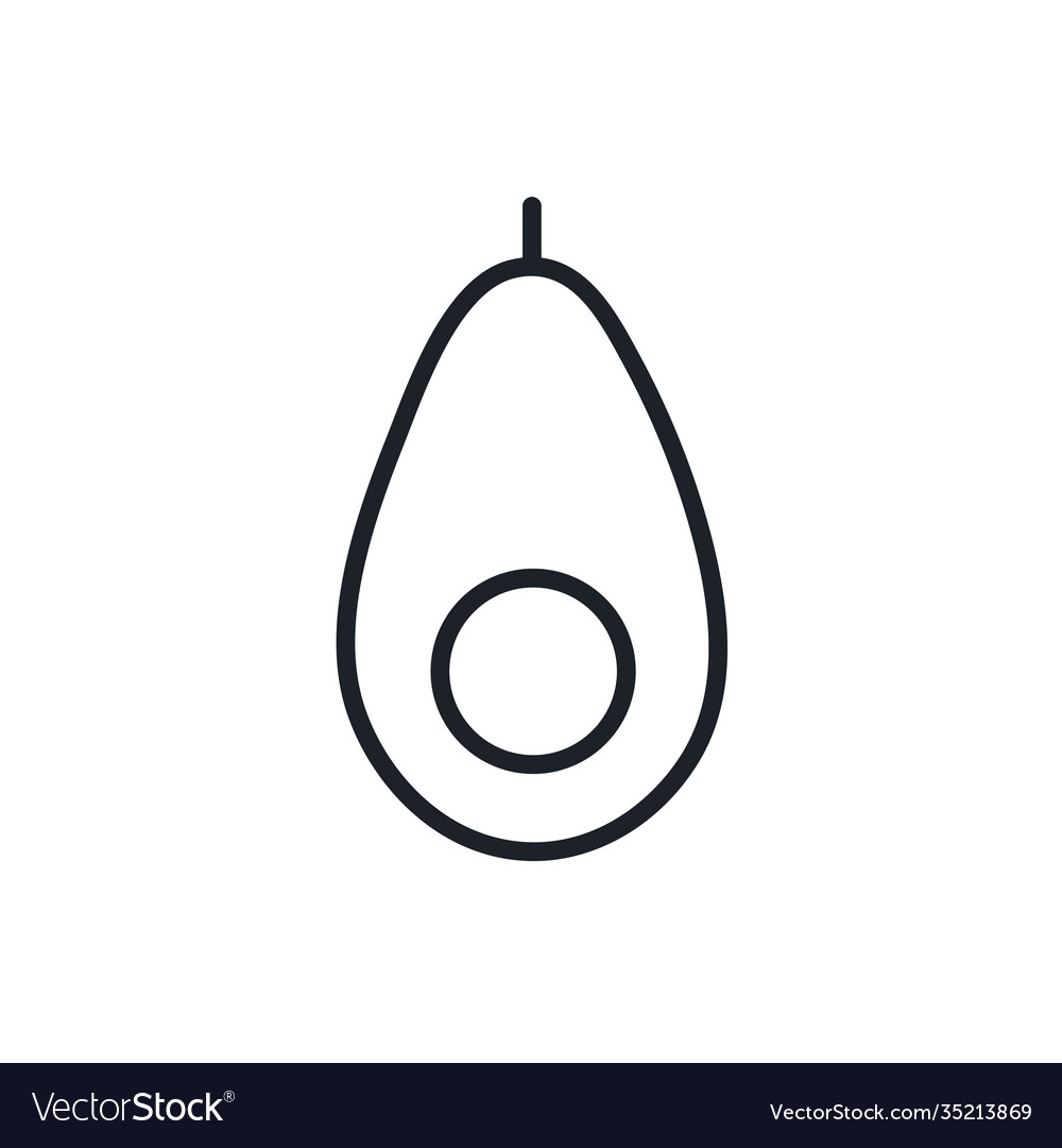 Avocado icon thin line modern minimalistic