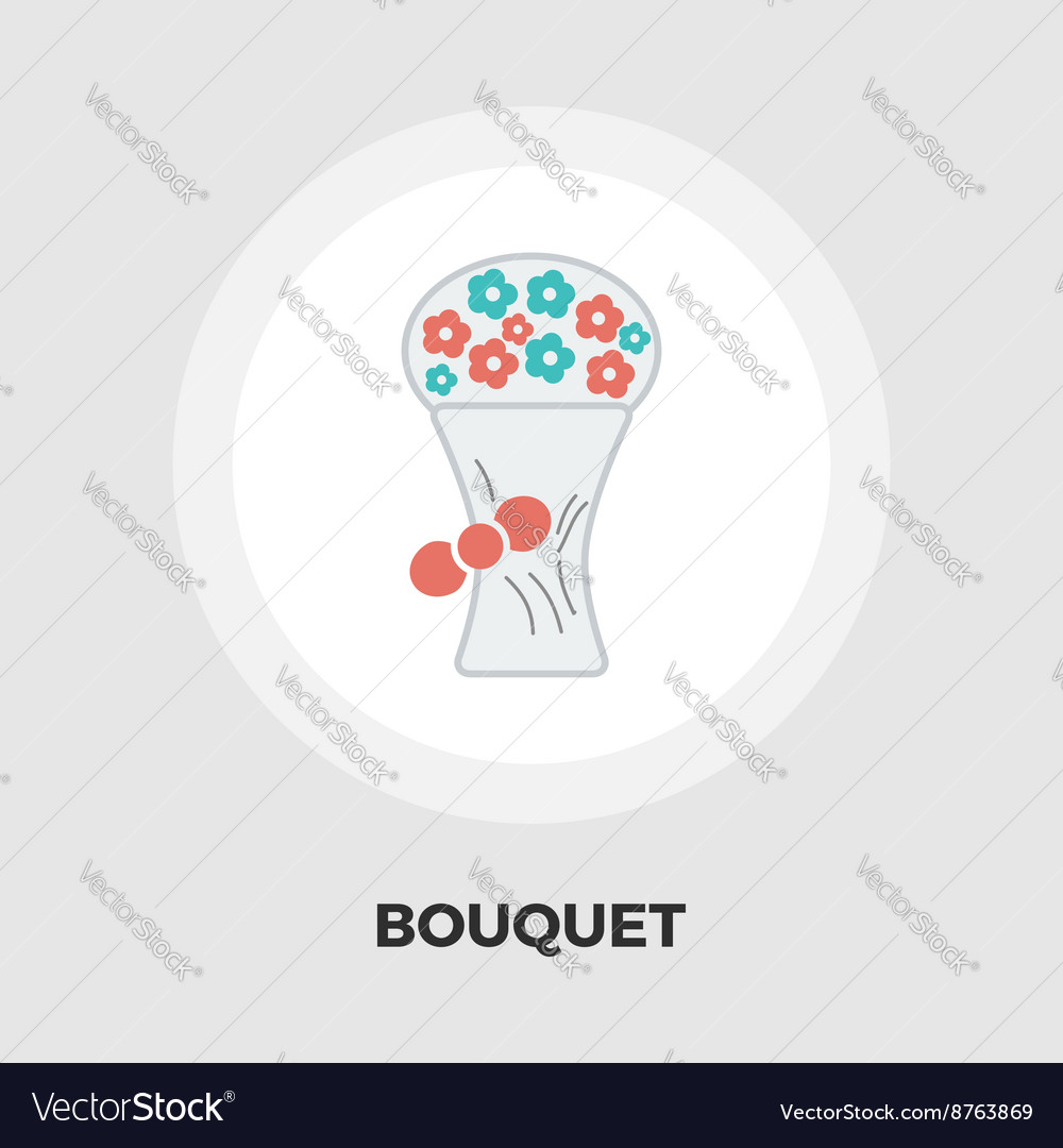 Bouquet of flowers flat icon