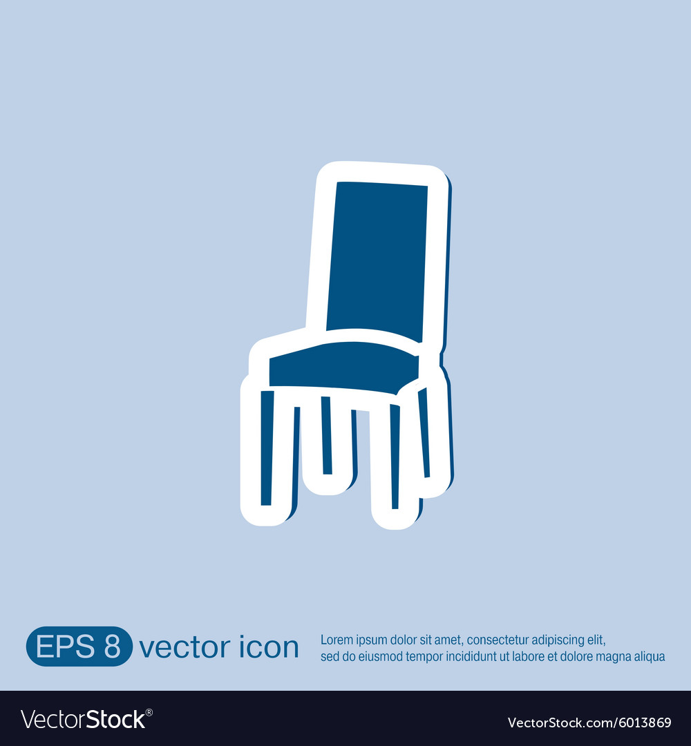 Chair icon symbol furniture home interior